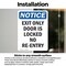 Signmission Exit Sign, Vinyl Decal, 5 in W, 7 in H, Exit Only Door Is Locked No Re-Entry OS-2PACK-NS-D-57-V-12227 - alternate 3